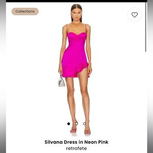 Retrofete - Silvana Dress in Neon Pink